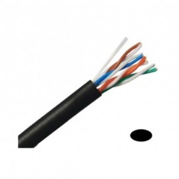 CB5E1KB 1000FT 24AWG CAT5e 350MHz UTP Ethernet Network Cable-Black