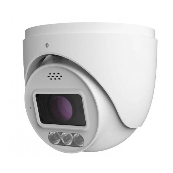 4MP IP Motorized Zoom Dome, NDAA, Color at Night, 2Way Talk, Siren, Warning Lights