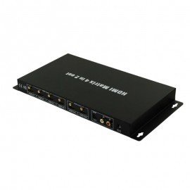 VAC110 HDMI 4x2 Matrix w/IR Remote Control Extension & Audio Out, 3D