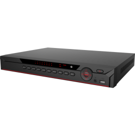32 CH 4K NVR HD Resolution, H.265/H.264, 200 Mbps, 4 HDD Bays, Built-in 16 PoE Ports