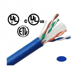 CBC61KBLU 1000FT 23AWG CAT6 Solid UTP Ethernet Network Cable-Blue