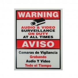 A1000 Surveillance Warning Sign 11" x 18"
