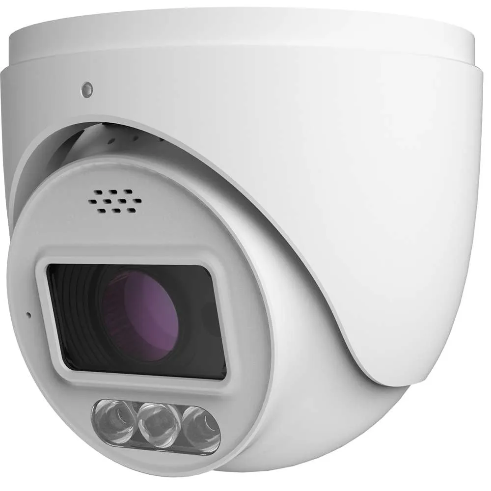 8MP IP, Fixed Lens Dome, 2Way Talk, Color at Night, Siren, Warning Lights
